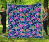 Hawaii Exotic Flowers Pattern Print Quilt