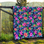 Hawaii Exotic Flowers Pattern Print Quilt