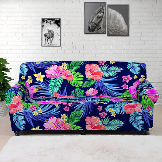 Hawaii Exotic Flowers Pattern Print Sofa Cover