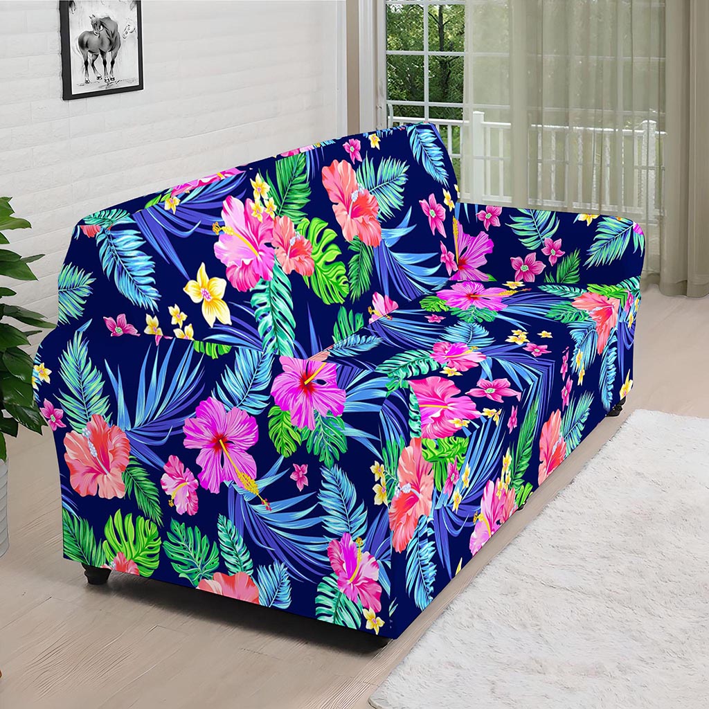 Hawaii Exotic Flowers Pattern Print Sofa Cover