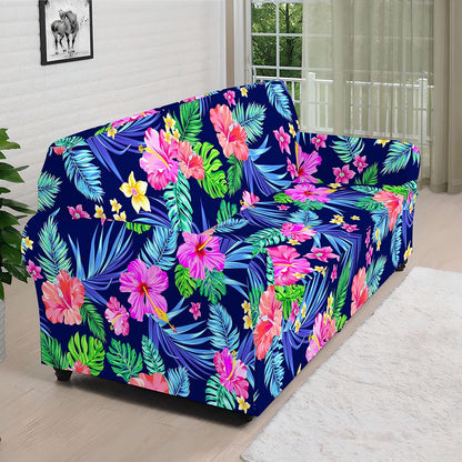 Hawaii Exotic Flowers Pattern Print Sofa Cover