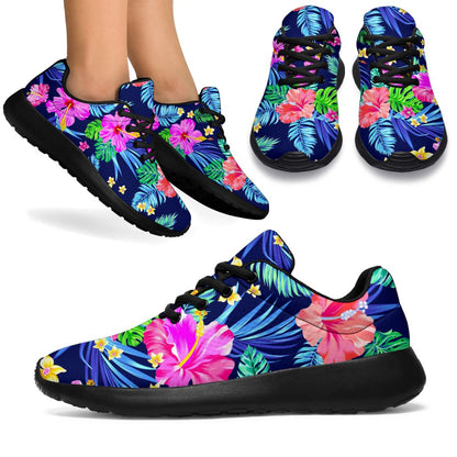 Hawaii Exotic Flowers Pattern Print Sport Shoes GearFrost