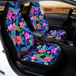 Hawaii Exotic Flowers Pattern Print Universal Fit Car Seat Covers