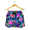 Hawaii Exotic Flowers Pattern Print Women's Shorts