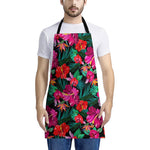 Hawaii Floral Flowers Pattern Print Apron