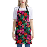 Hawaii Floral Flowers Pattern Print Apron