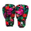 Hawaii Floral Flowers Pattern Print Boxing Gloves