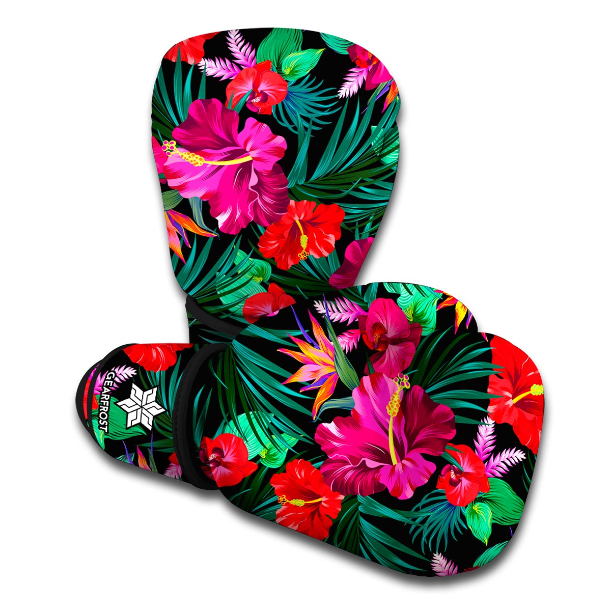 Hawaii Floral Flowers Pattern Print Boxing Gloves