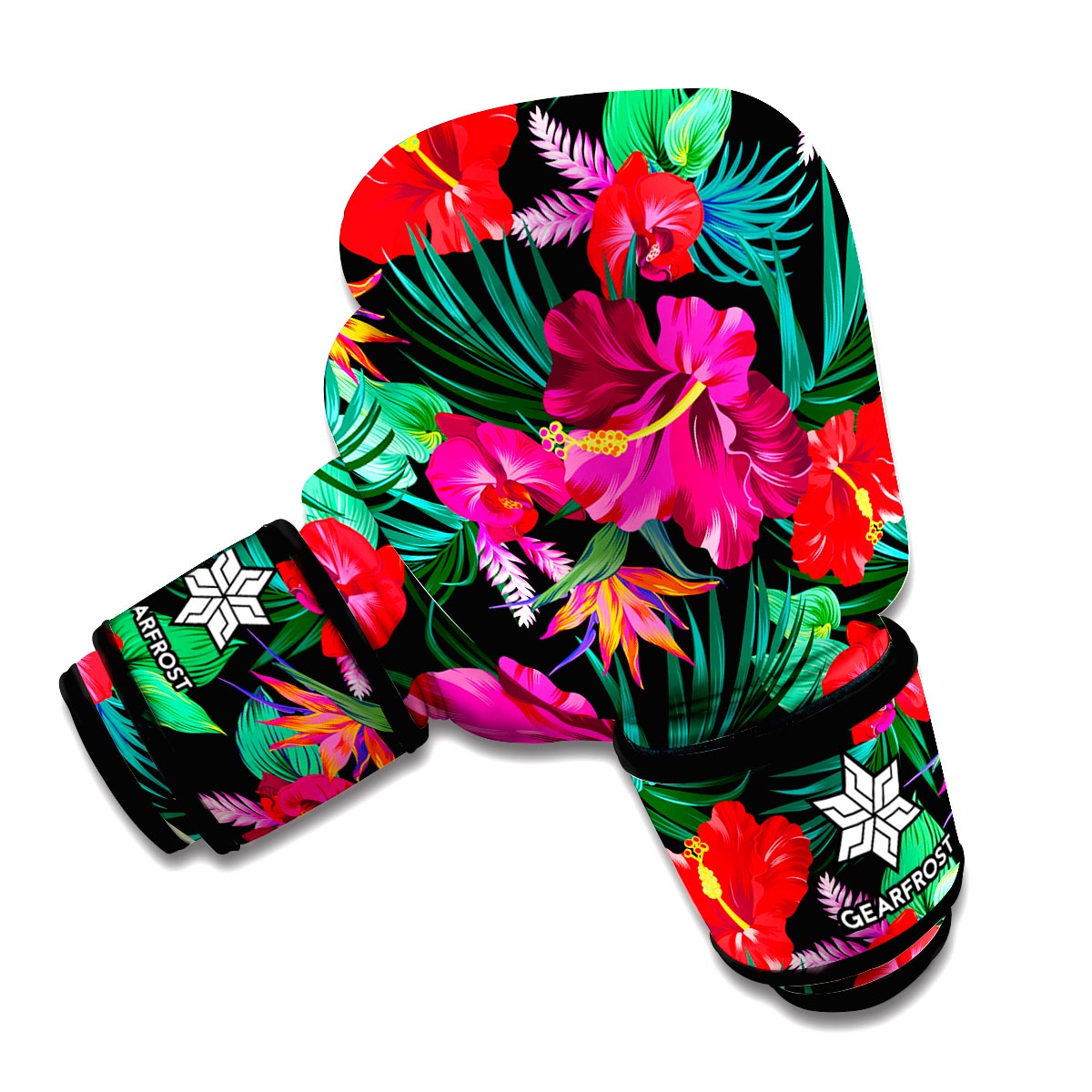 Hawaii Floral Flowers Pattern Print Boxing Gloves