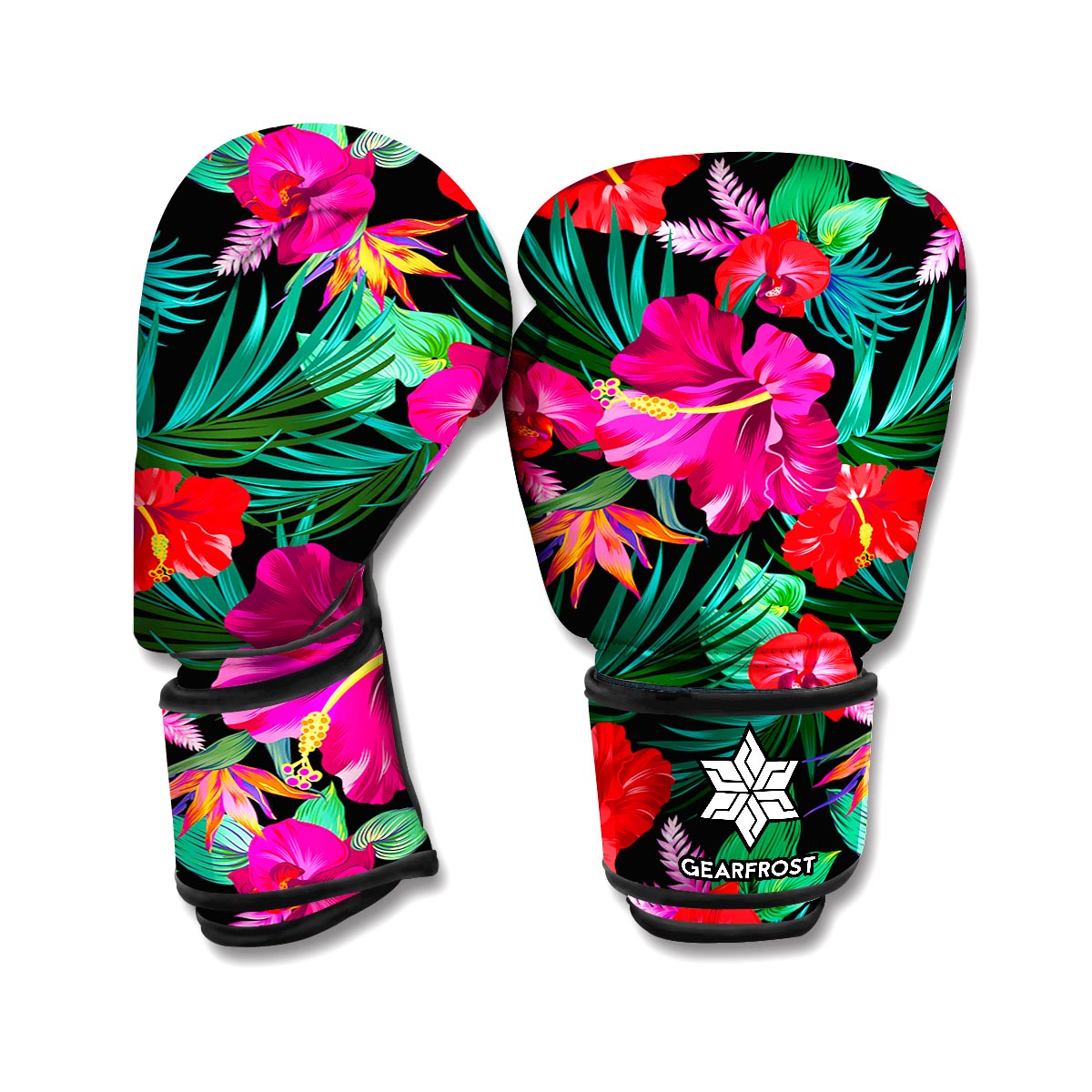 Hawaii Floral Flowers Pattern Print Boxing Gloves