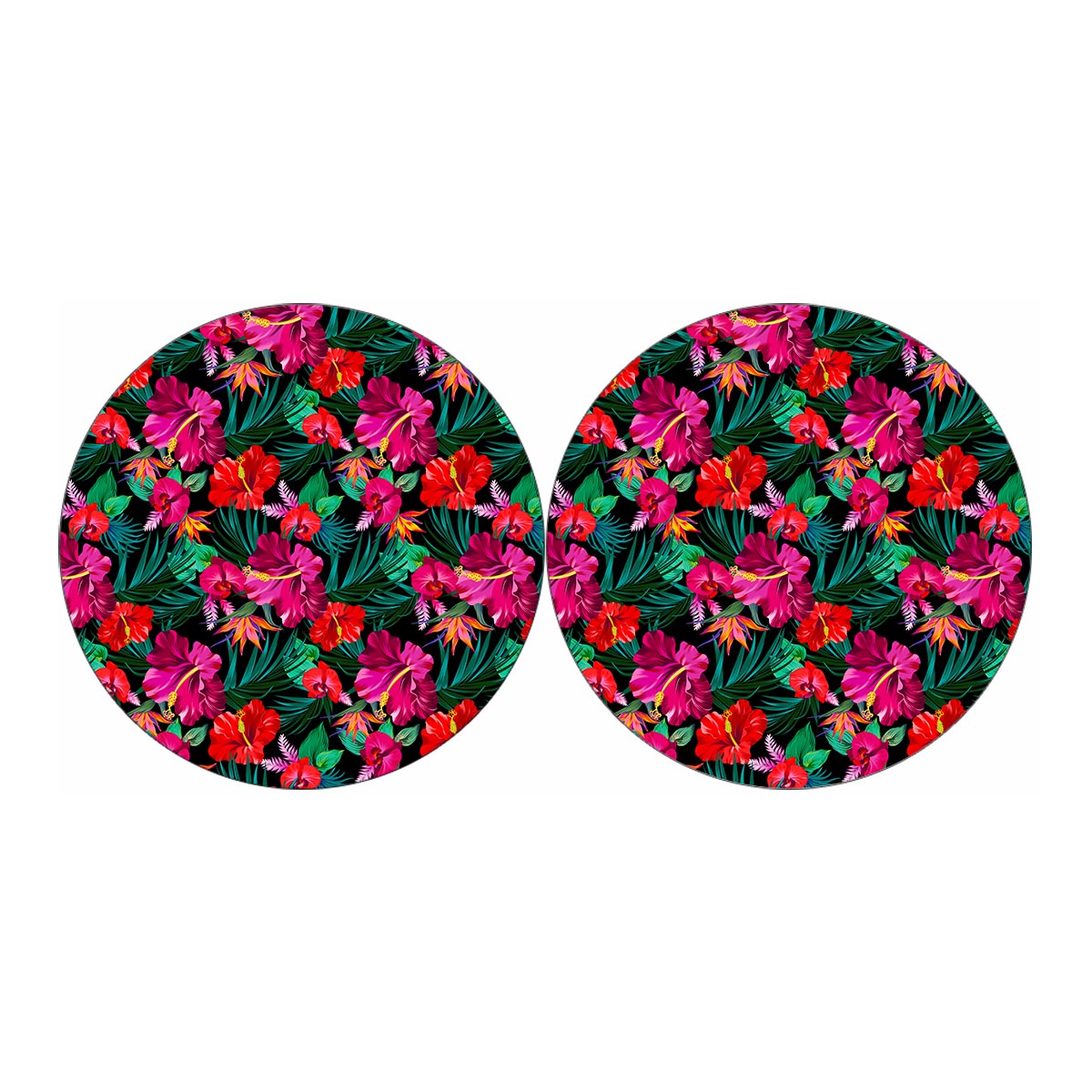 Hawaii Floral Flowers Pattern Print Car Coasters
