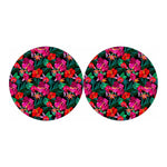 Hawaii Floral Flowers Pattern Print Car Coasters