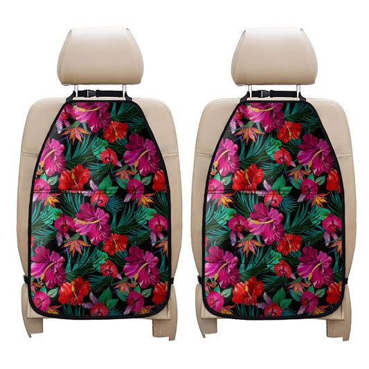 Hawaii Floral Flowers Pattern Print Car Seat Organizers