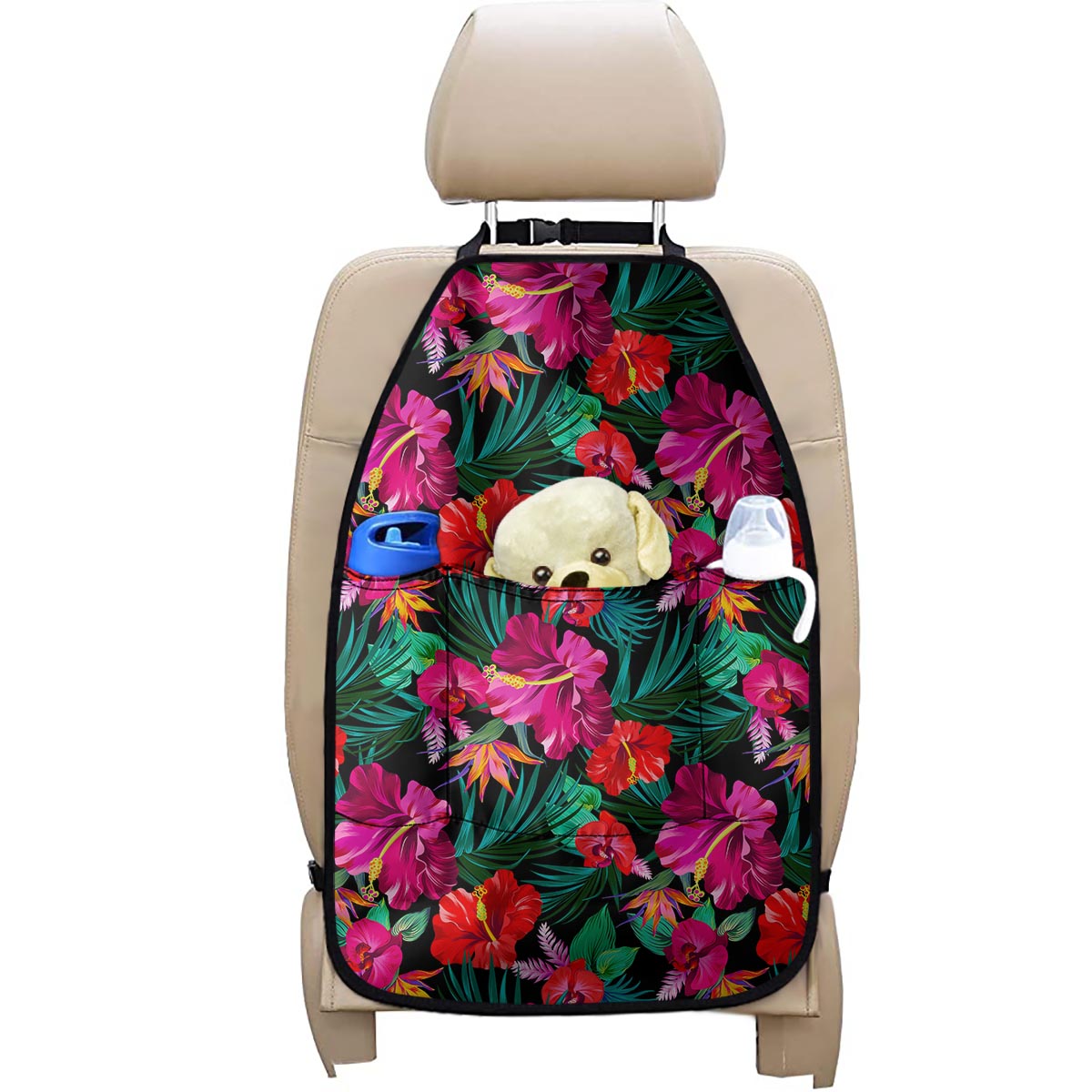 Hawaii Floral Flowers Pattern Print Car Seat Organizers