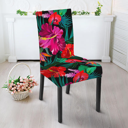 Hawaii Floral Flowers Pattern Print Dining Chair Slipcover