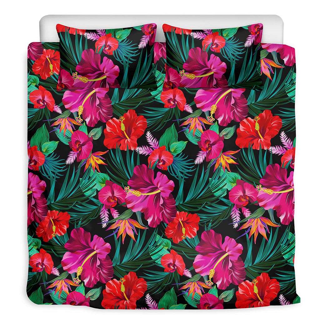Hawaii Floral Flowers Pattern Print Duvet Cover Bedding Set