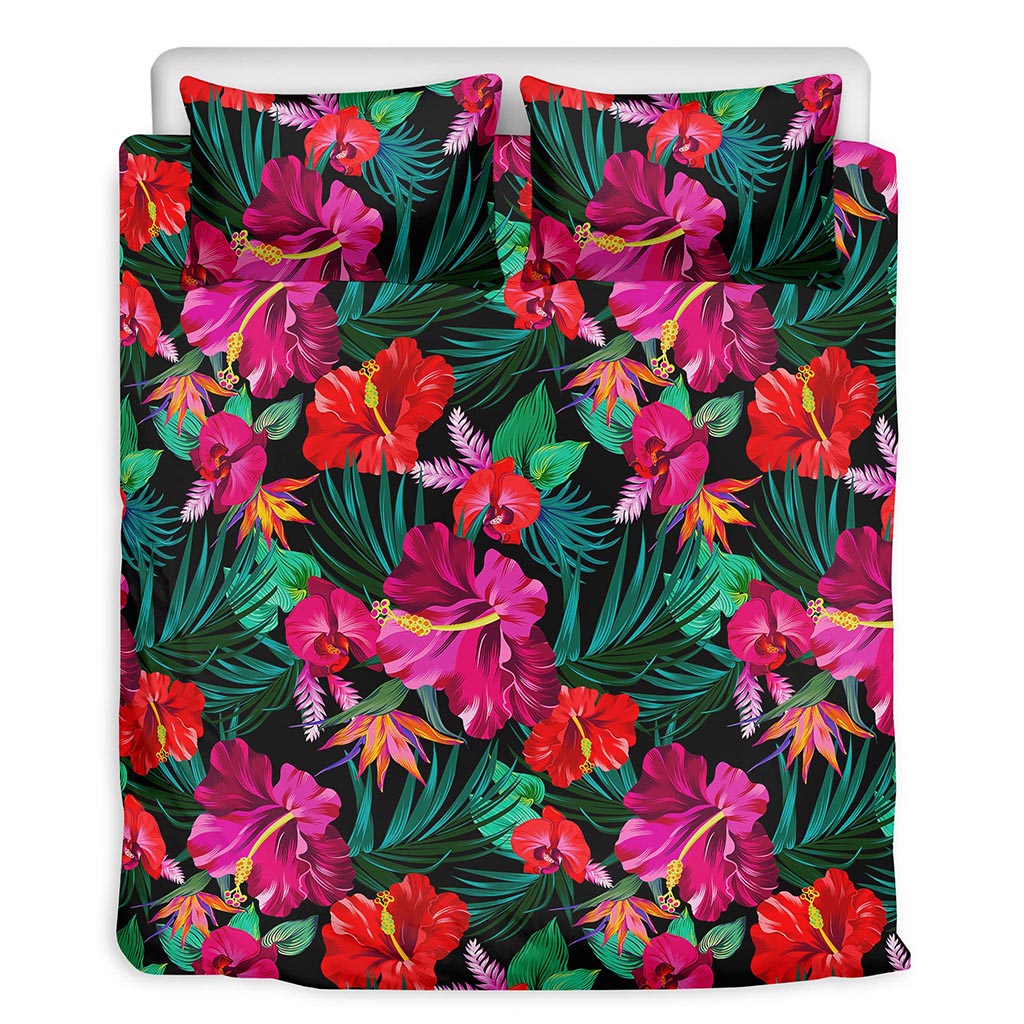 Hawaii Floral Flowers Pattern Print Duvet Cover Bedding Set