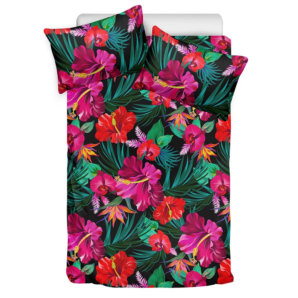 Hawaii Floral Flowers Pattern Print Duvet Cover Bedding Set