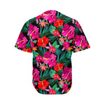 Hawaii Floral Flowers Pattern Print Men's Baseball Jersey