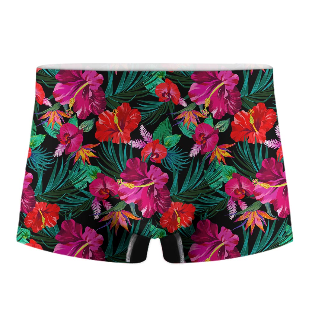 Hawaii Floral Flowers Pattern Print Men's Boxer Briefs