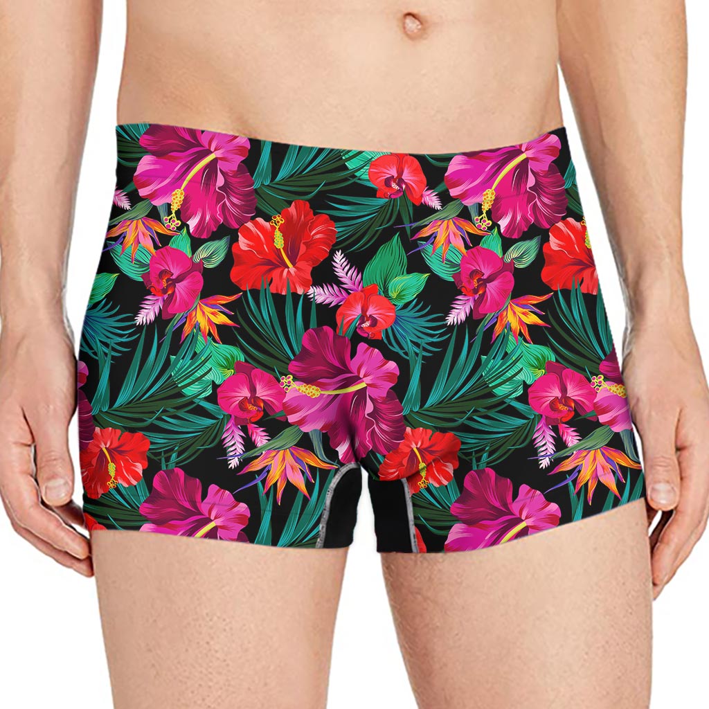 Hawaii Floral Flowers Pattern Print Men's Boxer Briefs