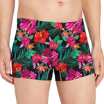 Hawaii Floral Flowers Pattern Print Men's Boxer Briefs