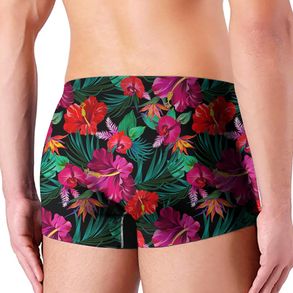 Hawaii Floral Flowers Pattern Print Men's Boxer Briefs