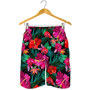 Hawaii Floral Flowers Pattern Print Men's Shorts