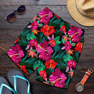 Hawaii Floral Flowers Pattern Print Men's Shorts