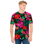 Hawaii Floral Flowers Pattern Print Men's T-Shirt