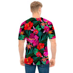 Hawaii Floral Flowers Pattern Print Men's T-Shirt