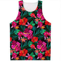 Hawaii Floral Flowers Pattern Print Men's Tank Top