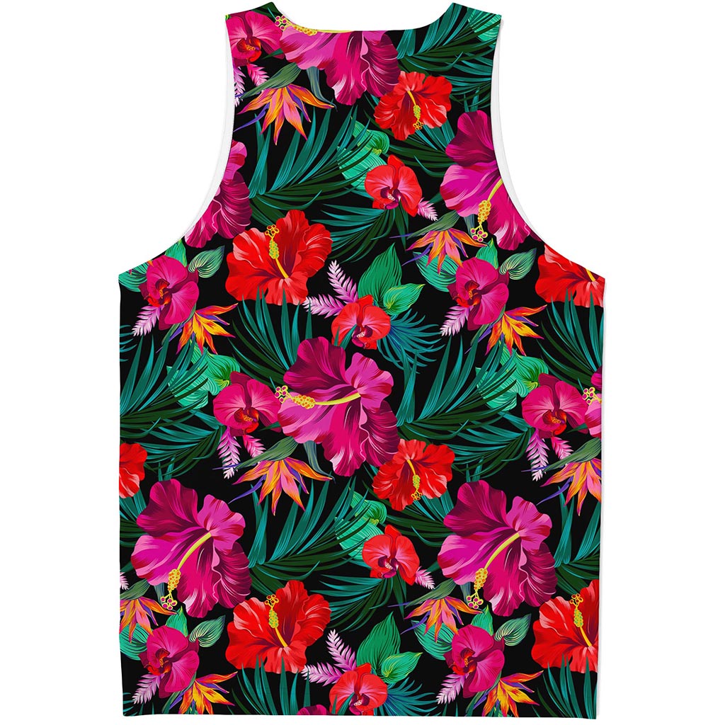 Hawaii Floral Flowers Pattern Print Men's Tank Top