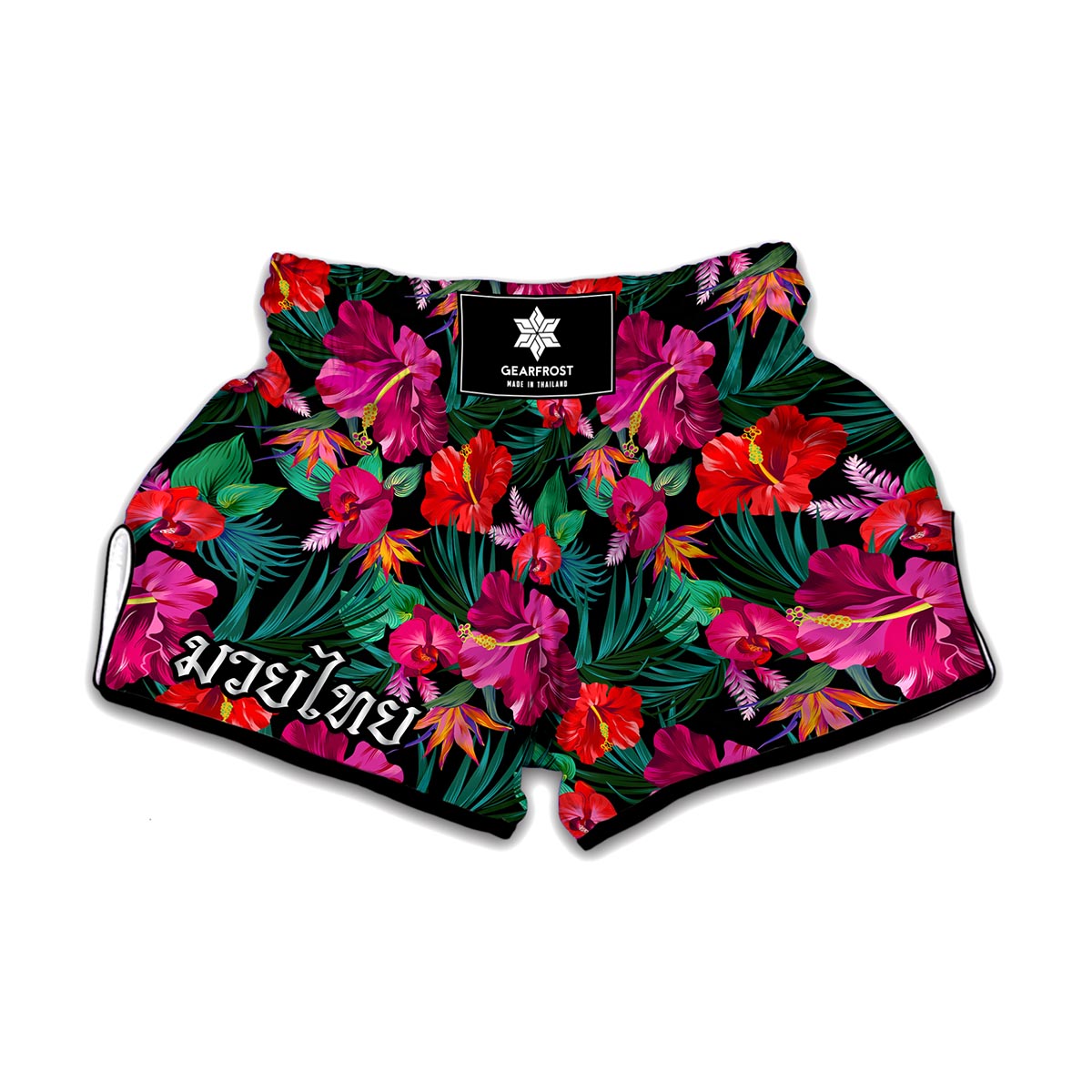 Hawaii Floral Flowers Pattern Print Muay Thai Boxing Shorts