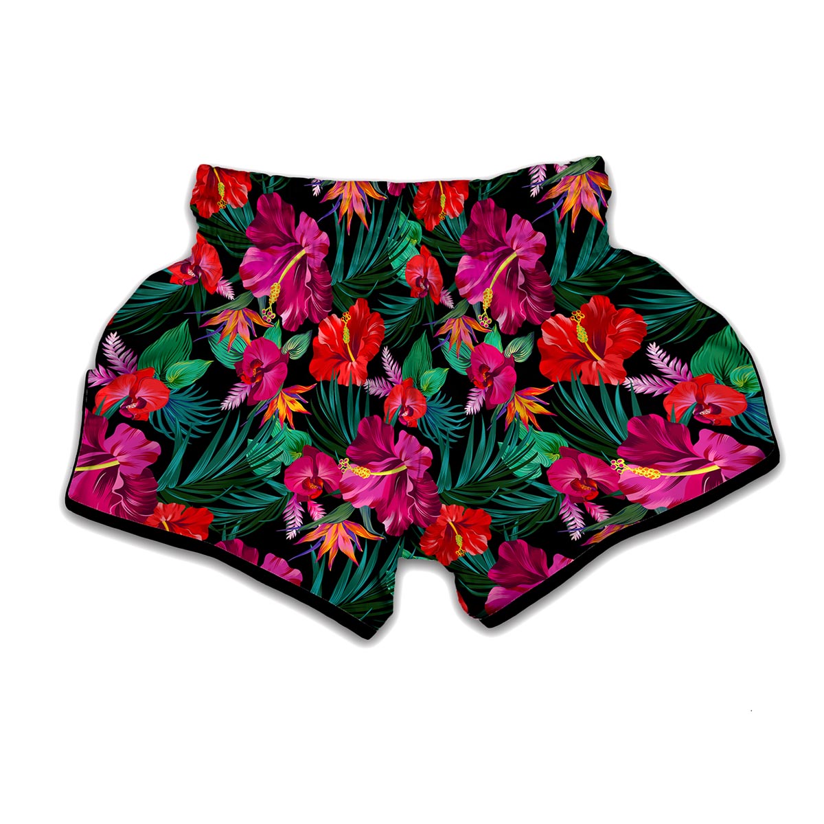 Hawaii Floral Flowers Pattern Print Muay Thai Boxing Shorts