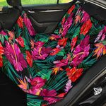 Hawaii Floral Flowers Pattern Print Pet Car Back Seat Cover