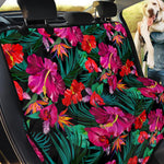 Hawaii Floral Flowers Pattern Print Pet Car Back Seat Cover