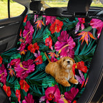 Hawaii Floral Flowers Pattern Print Pet Car Back Seat Cover