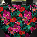 Hawaii Floral Flowers Pattern Print Pet Car Back Seat Cover