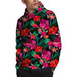 Hawaii Floral Flowers Pattern Print Pullover Hoodie