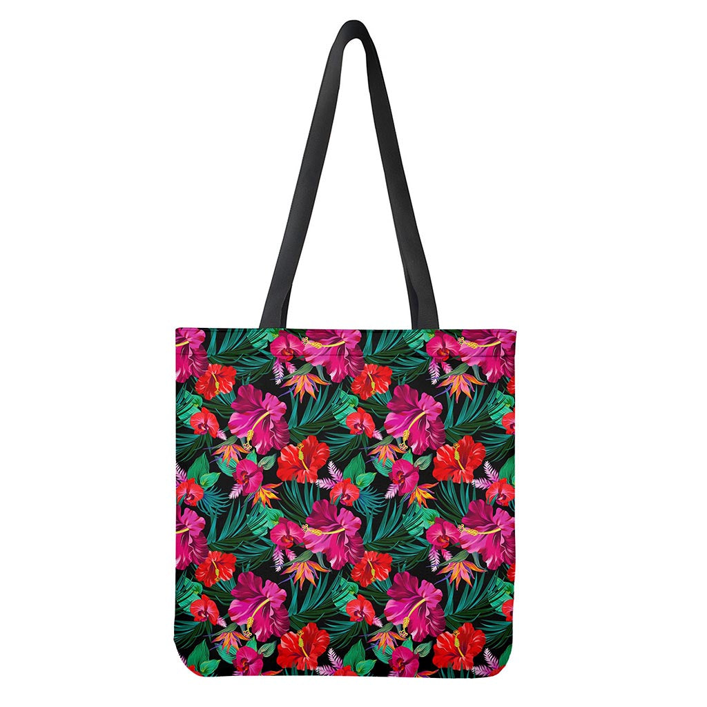Hawaii Floral Flowers Pattern Print Tote Bag