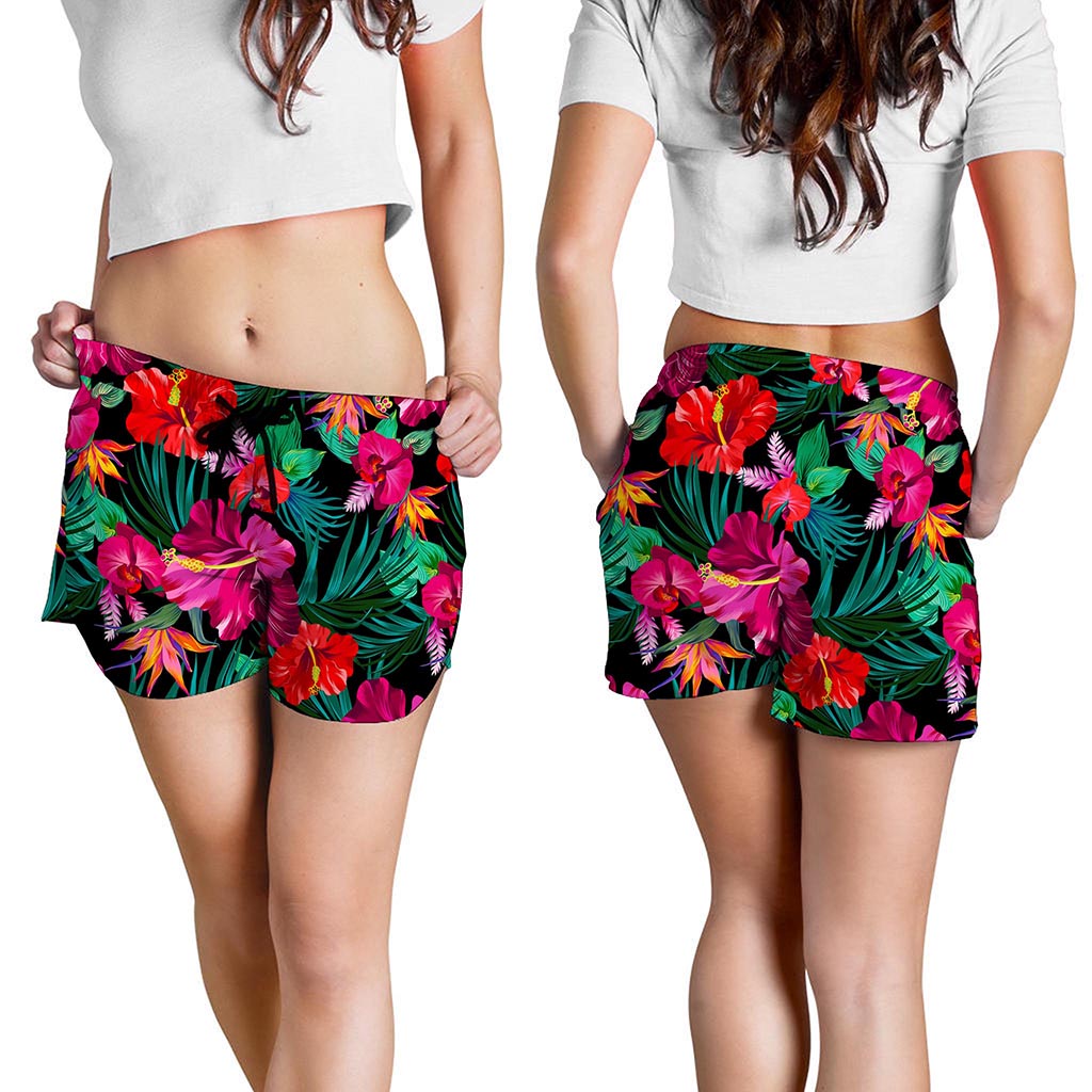 Hawaii Floral Flowers Pattern Print Women's Shorts