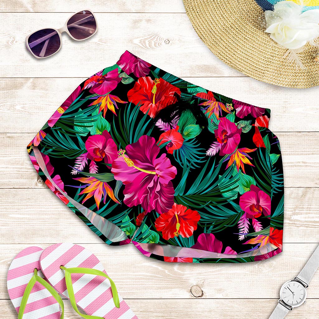 Hawaii Floral Flowers Pattern Print Women's Shorts