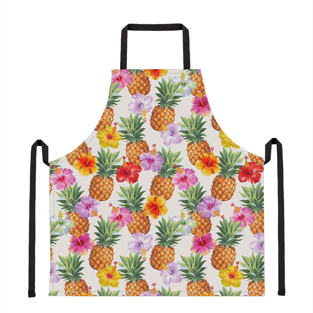 Hawaii Hibiscus Pineapple Pattern Print Apron