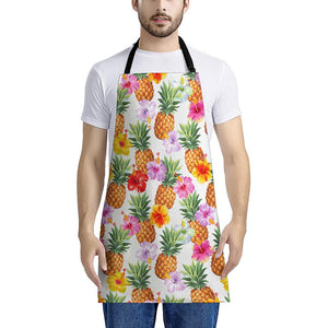 Hawaii Hibiscus Pineapple Pattern Print Apron