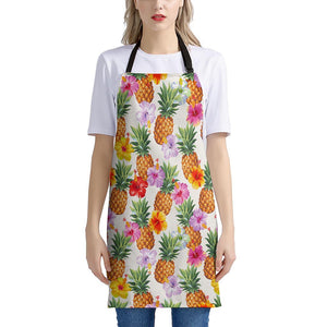 Hawaii Hibiscus Pineapple Pattern Print Apron