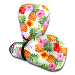 Hawaii Hibiscus Pineapple Pattern Print Boxing Gloves