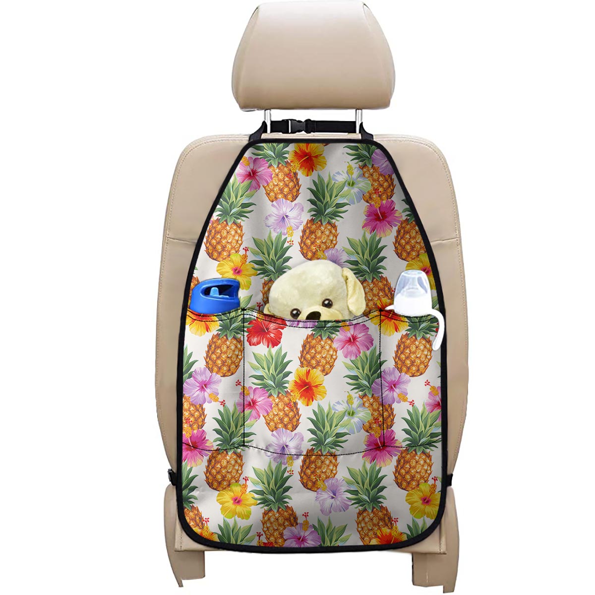Hawaii Hibiscus Pineapple Pattern Print Car Seat Organizers