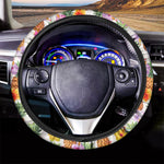 Hawaii Hibiscus Pineapple Pattern Print Car Steering Wheel Cover