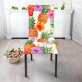 Hawaii Hibiscus Pineapple Pattern Print Dining Chair Slipcover